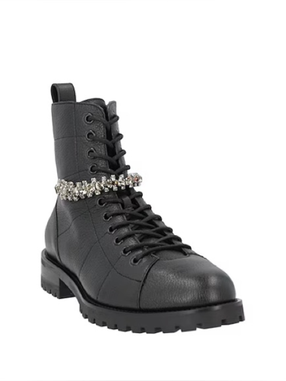 Jimmy Choo Cruz Combat Boots w/Embellished Strap, Great Condition! Size 38